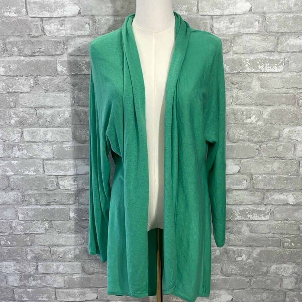 Tracy Negoshian Silk Blend Green Cardigan